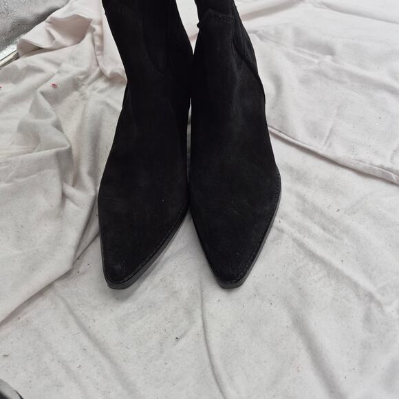 Sam Edelman Julee over-the-knee cowboy boots in black suede size 8.5 - Picture 4 of 6
